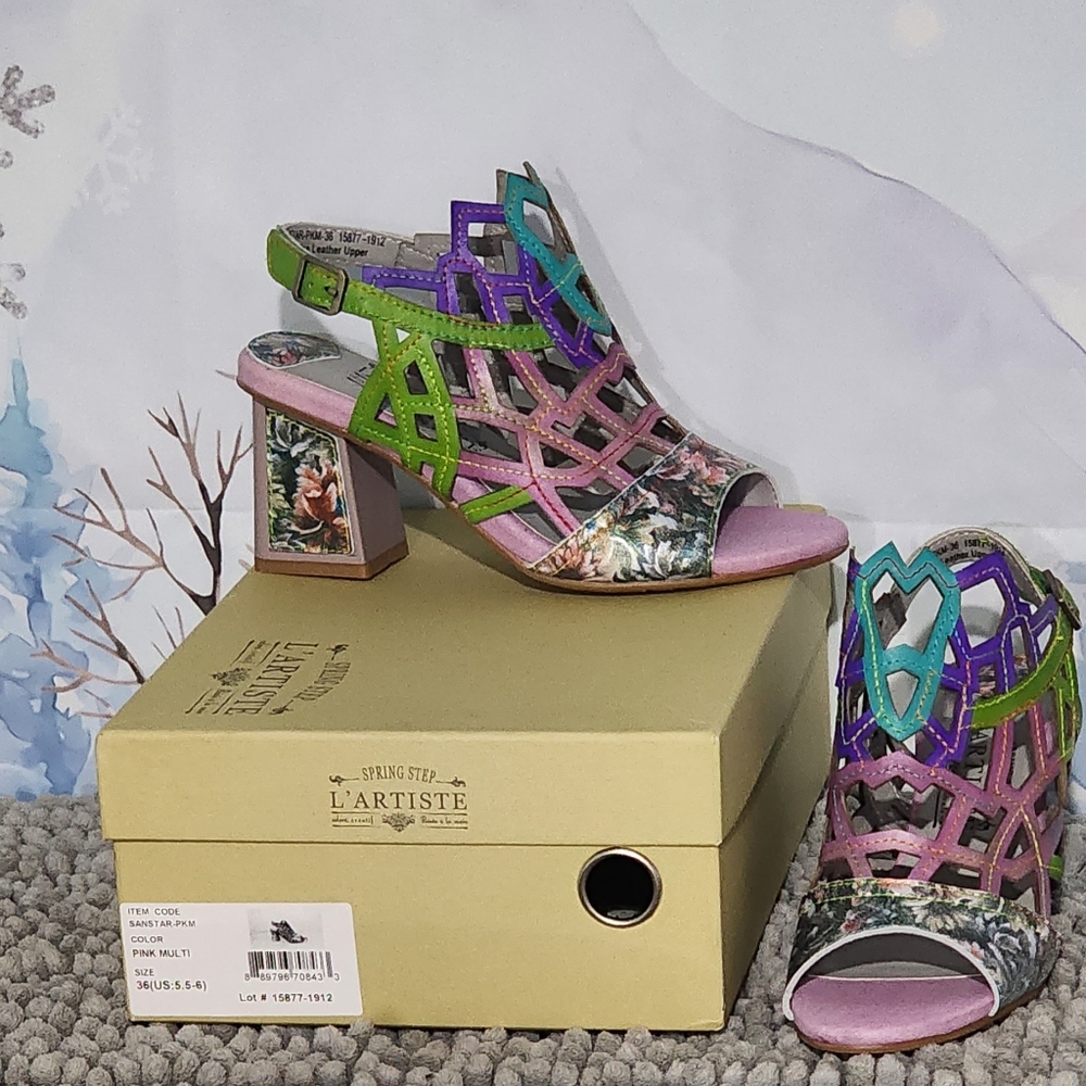 Women's sandals,Brand: SPRING STEP L'ARTISTE, Size: 36Multicolor